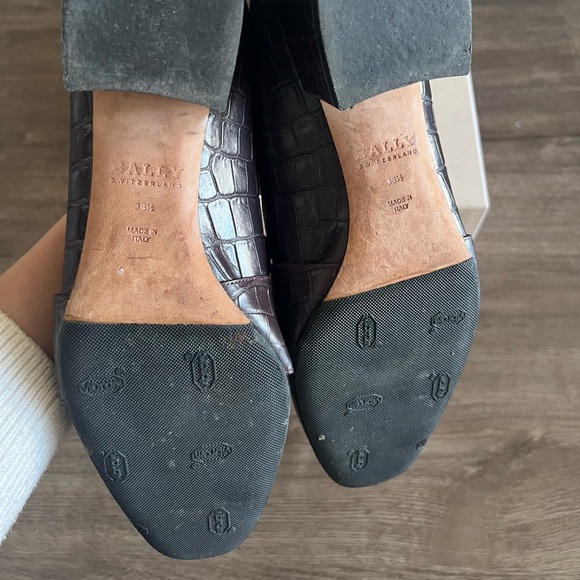 Bally crocodile-effect heeled loafers - Picture 5 of 6